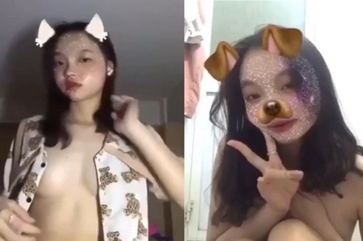 Linda irmã selfie e compartilhe vídeos online